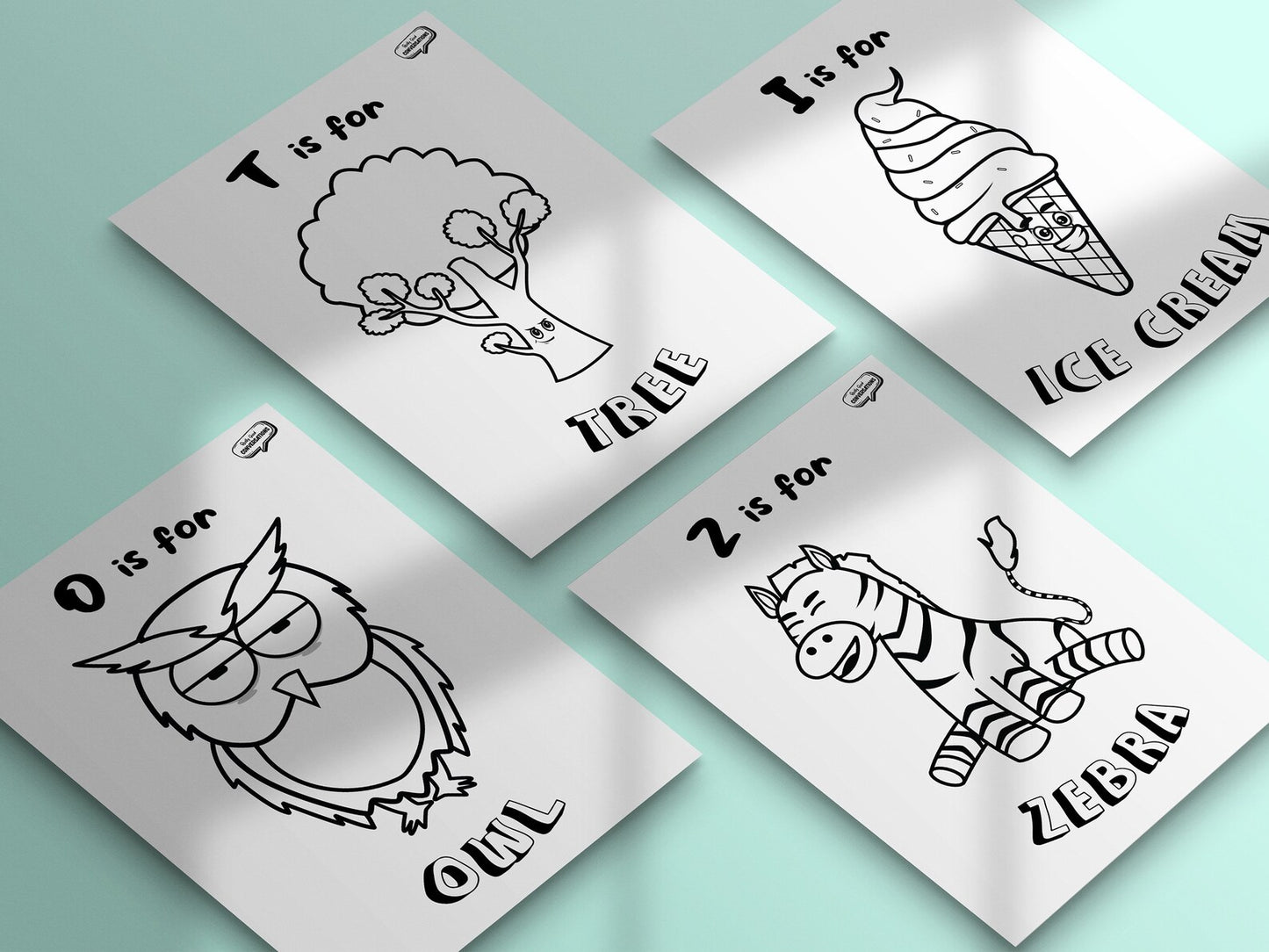 26 Kids ABC Colouring Pages - Digital Download