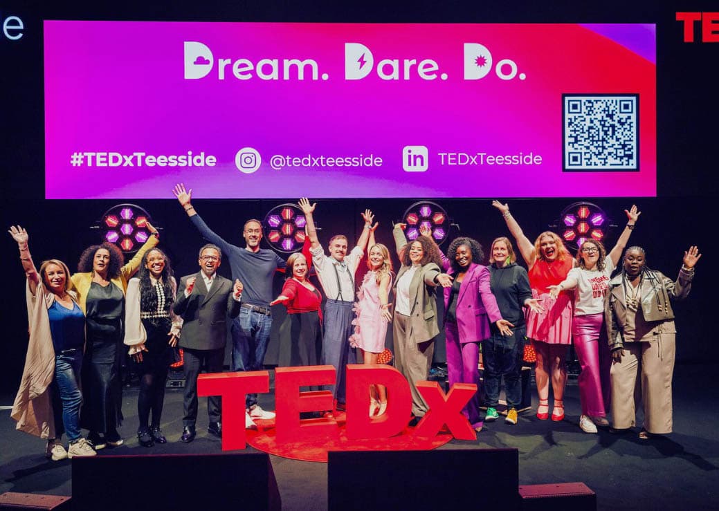 TEDxTeesside speakers on stage