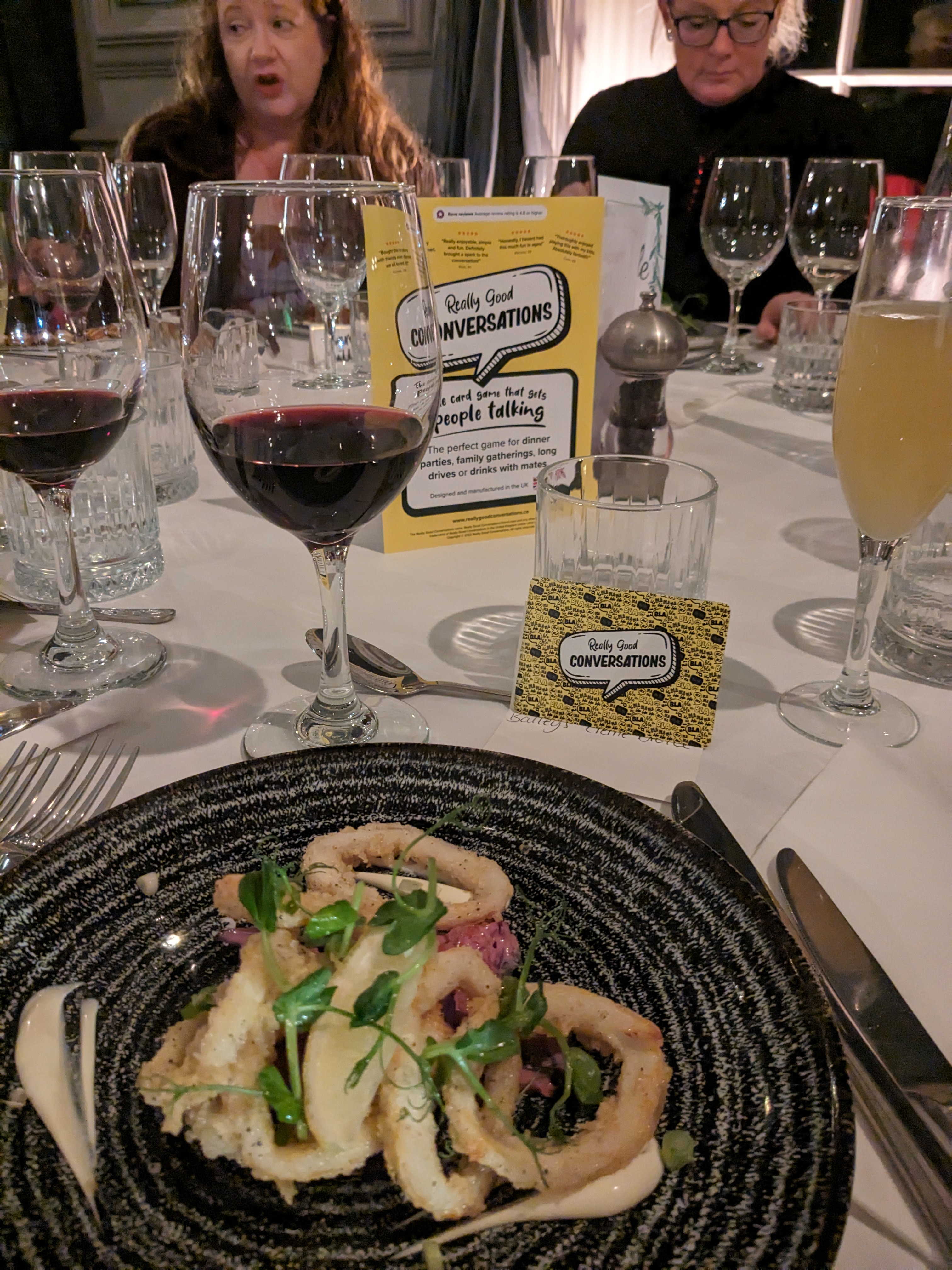 Dinner with RGC and wine